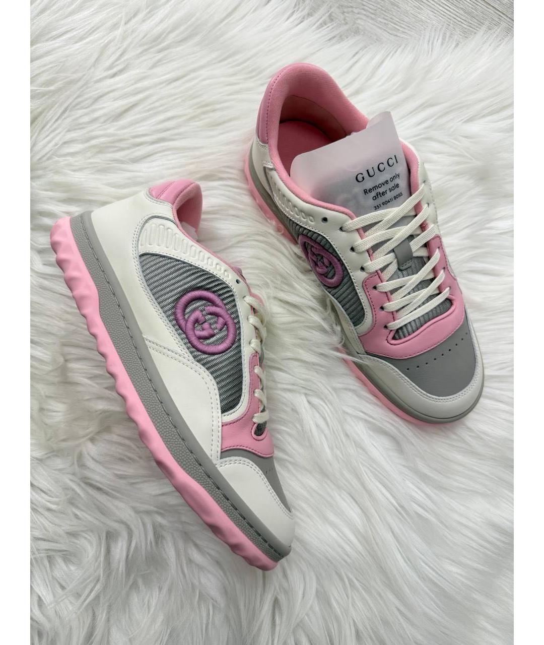 GUCCI Розовые текстильные кроссовки, фото 4