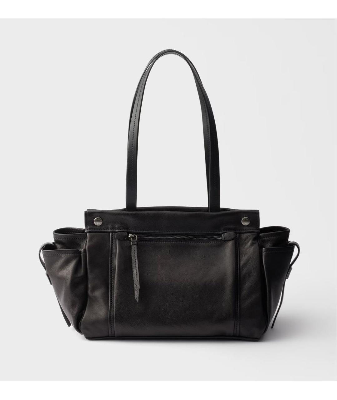PRADA Черная кожаная сумка тоут, фото 3