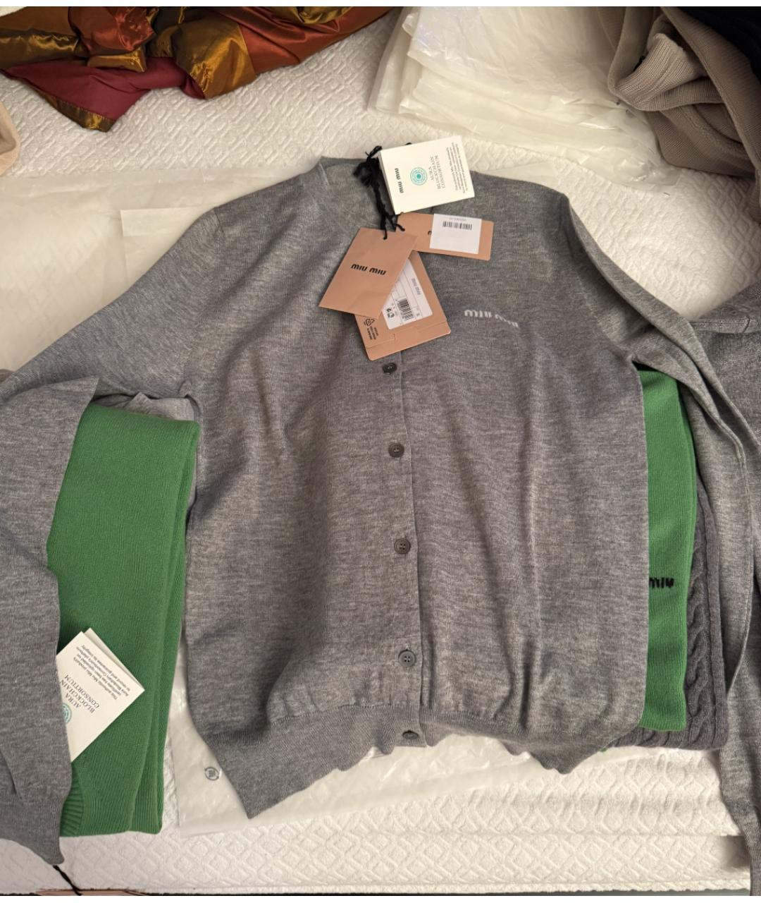 MIU MIU Серый кашемировый джемпер / свитер, фото 2