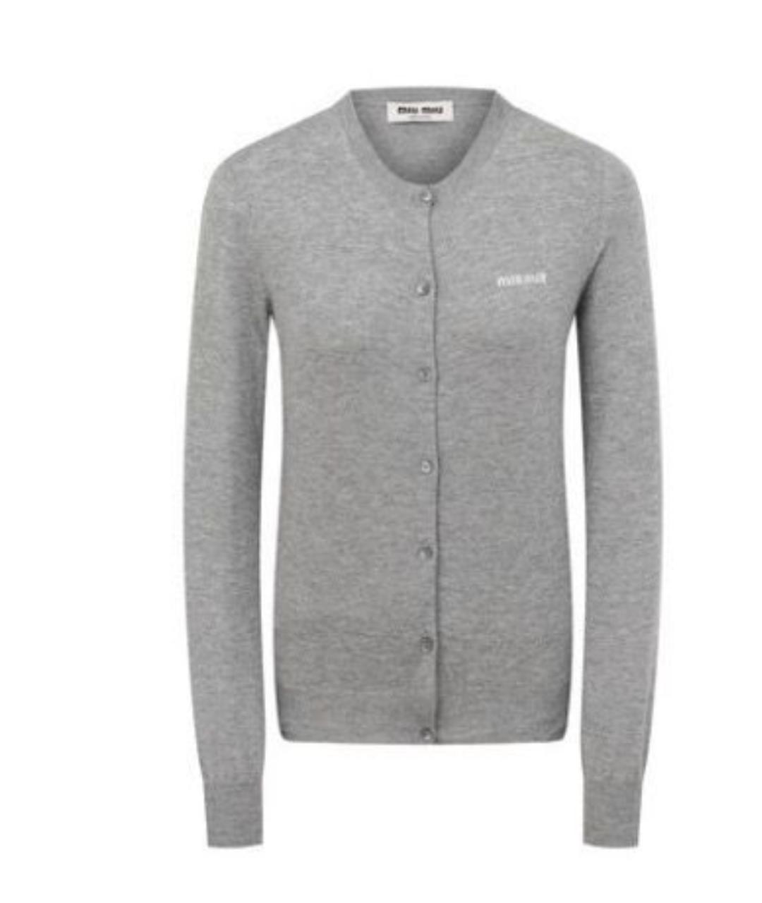 MIU MIU Серый кашемировый джемпер / свитер, фото 1