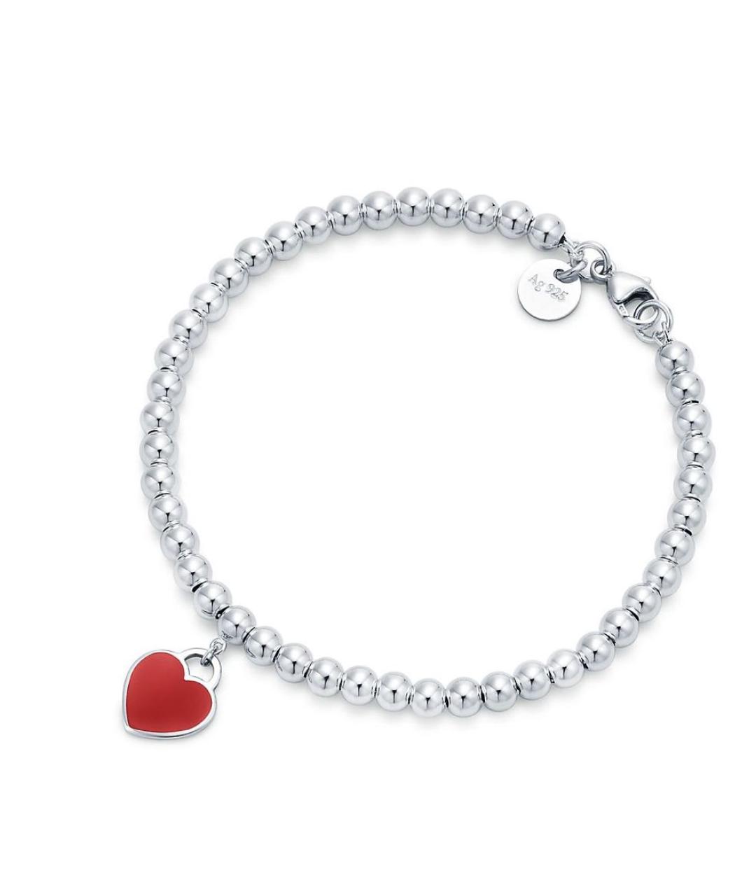 TIFFANY&CO Красный серебряный браслет, фото 6