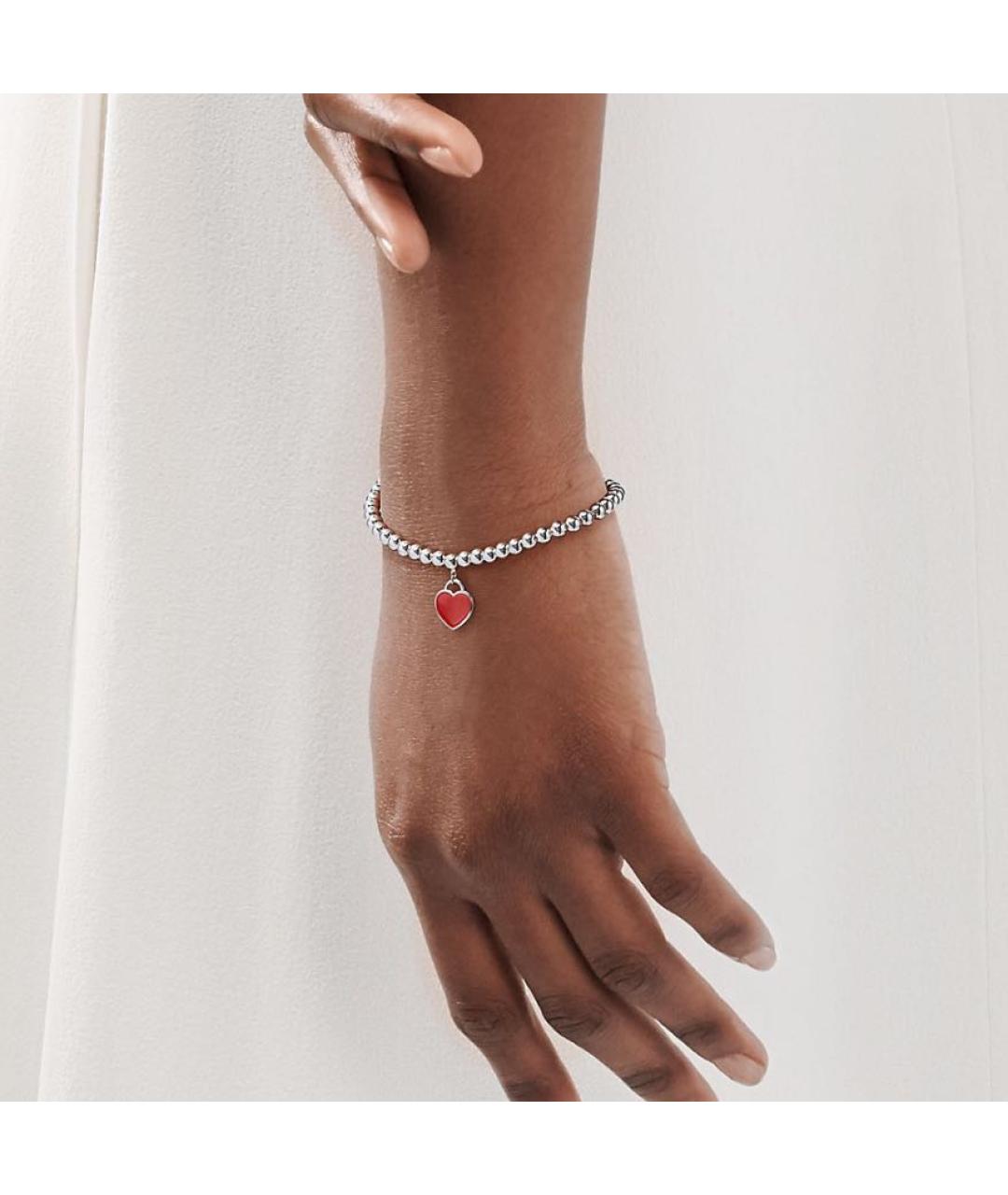 TIFFANY&CO Красный серебряный браслет, фото 5