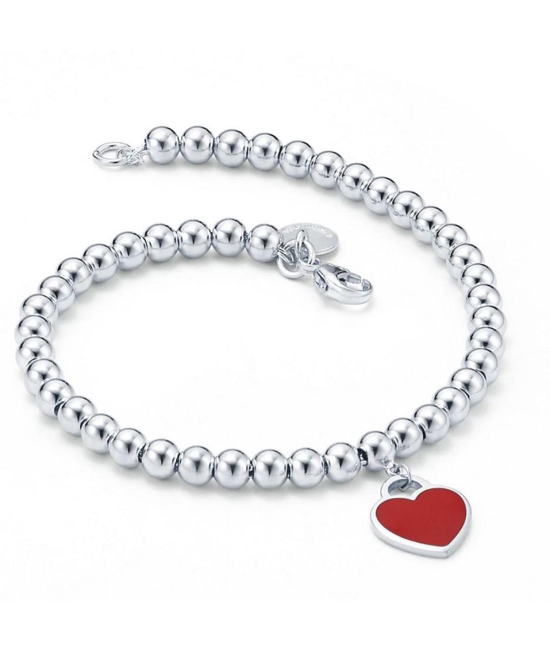 TIFFANY&CO Красный серебряный браслет, фото 2