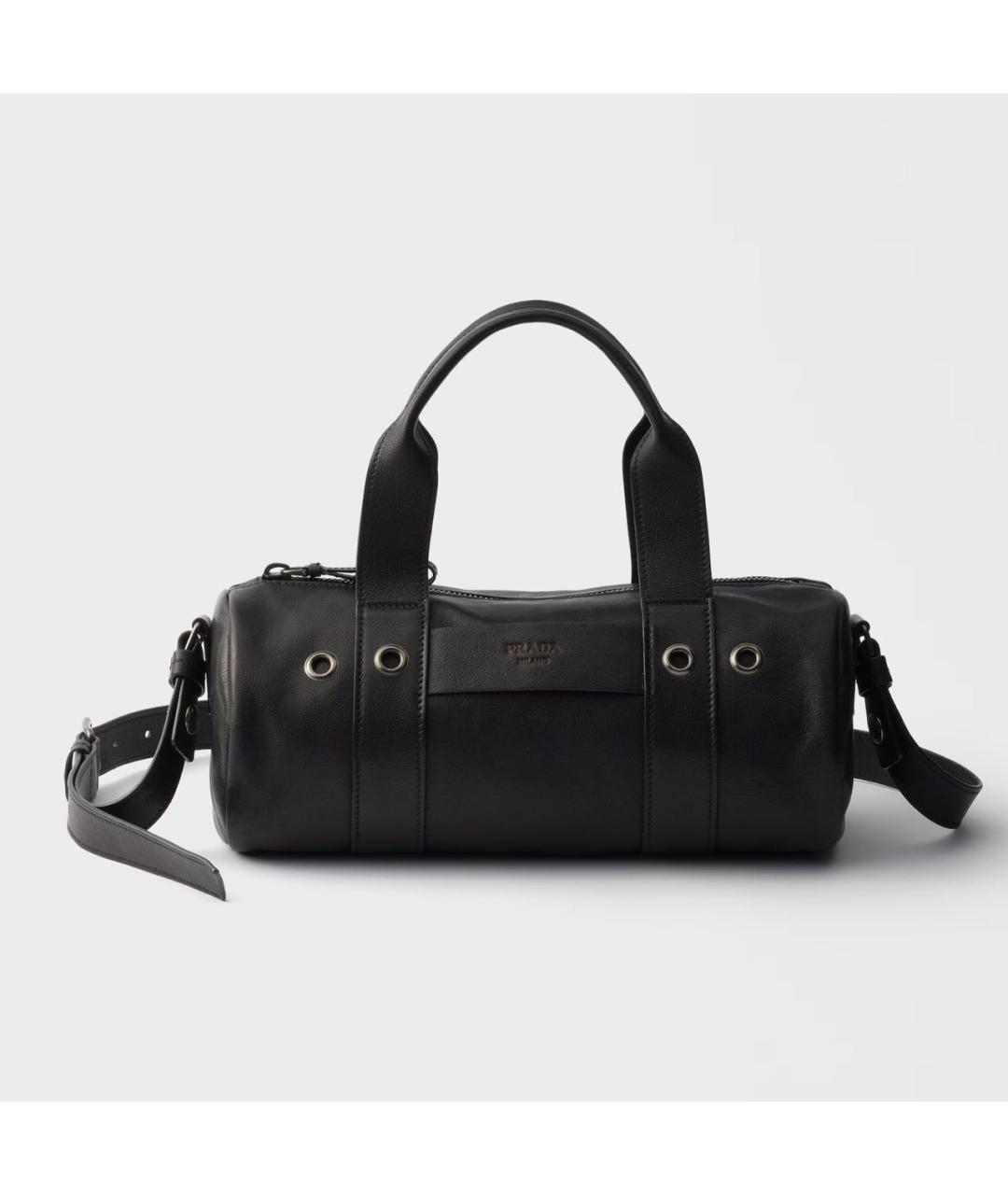 PRADA Черная кожаная сумка с короткими ручками, фото 7