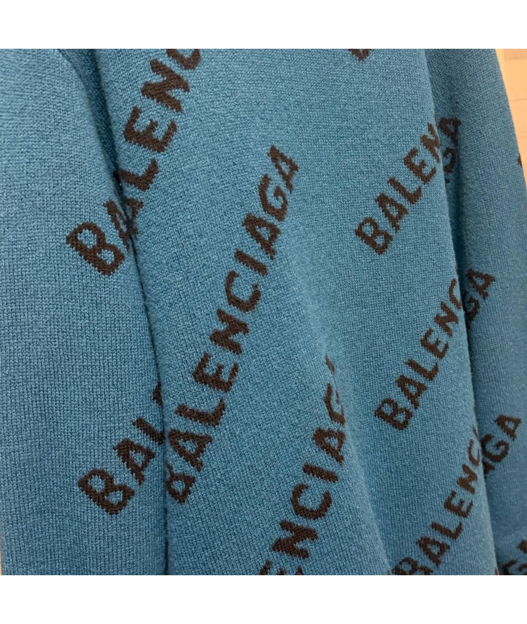 BALENCIAGA Темно-синий полиэстеровый кардиган, фото 4