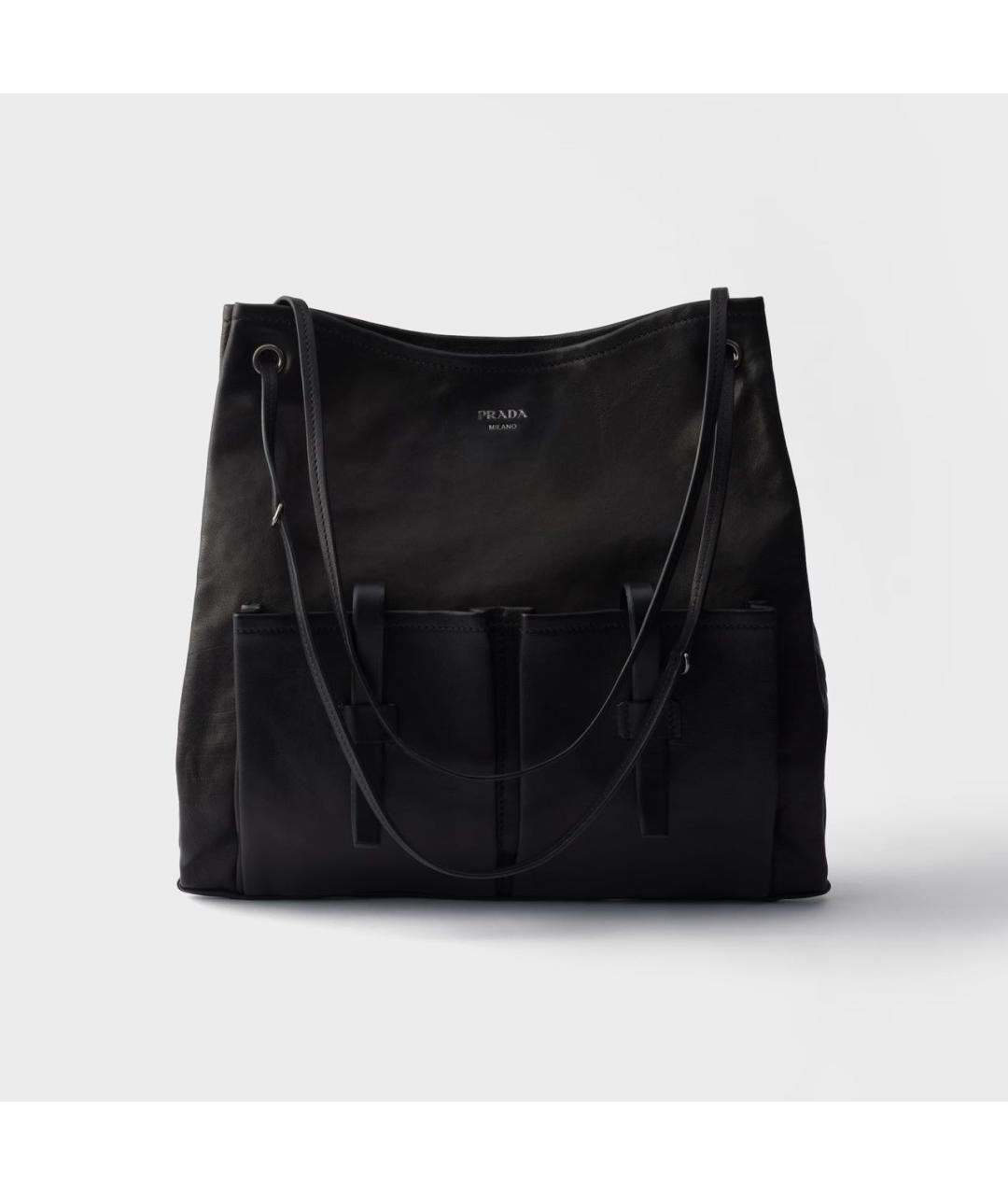 PRADA Черная кожаная сумка через плечо, фото 7