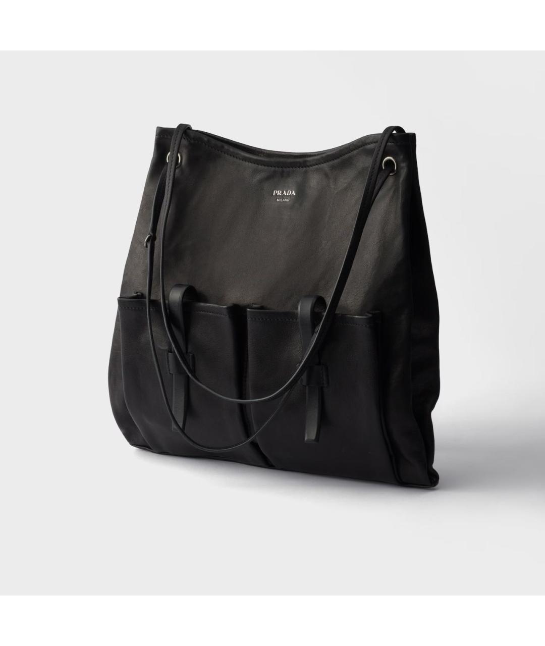 PRADA Черная кожаная сумка через плечо, фото 3