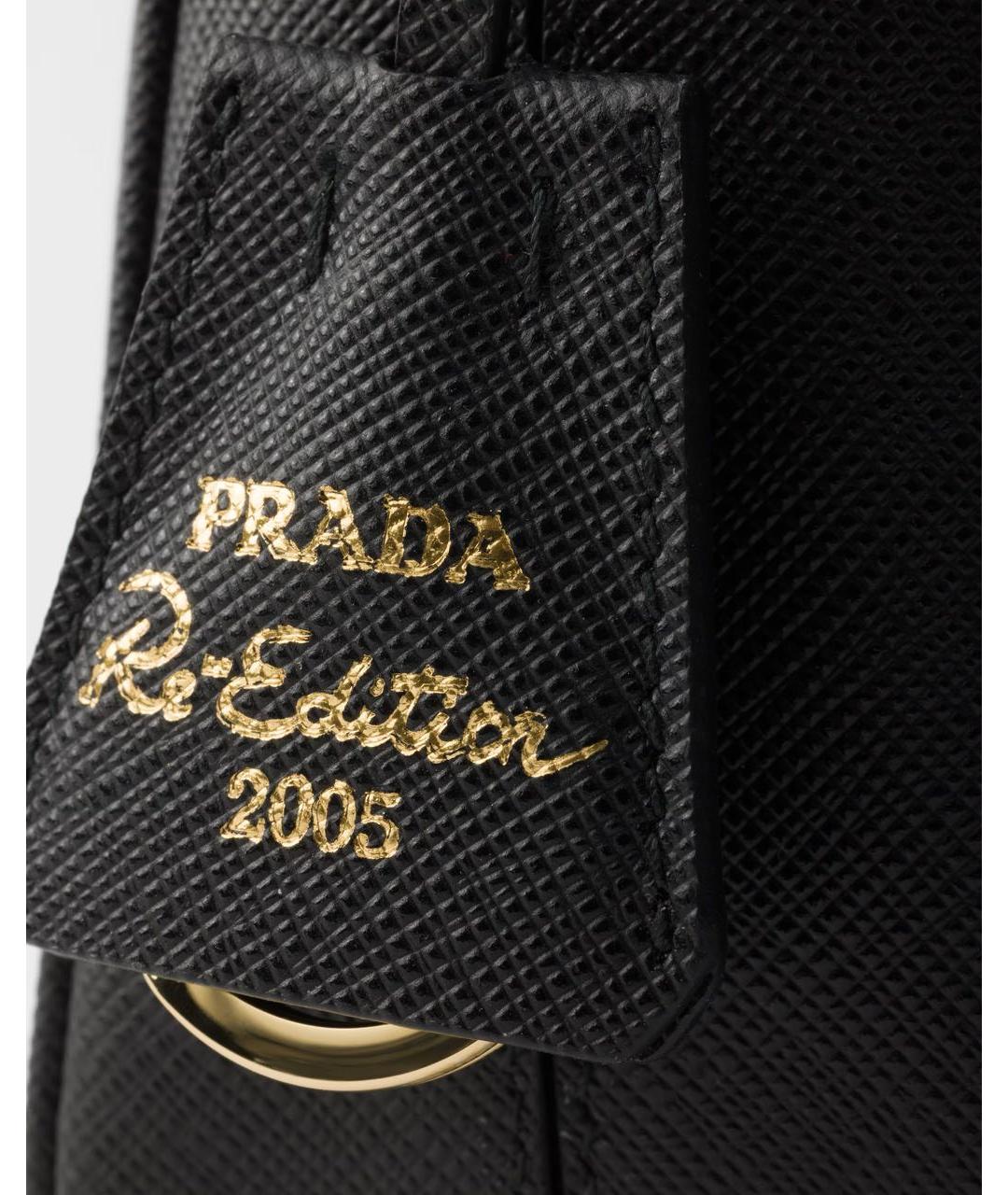 PRADA Черная кожаная сумка через плечо, фото 5