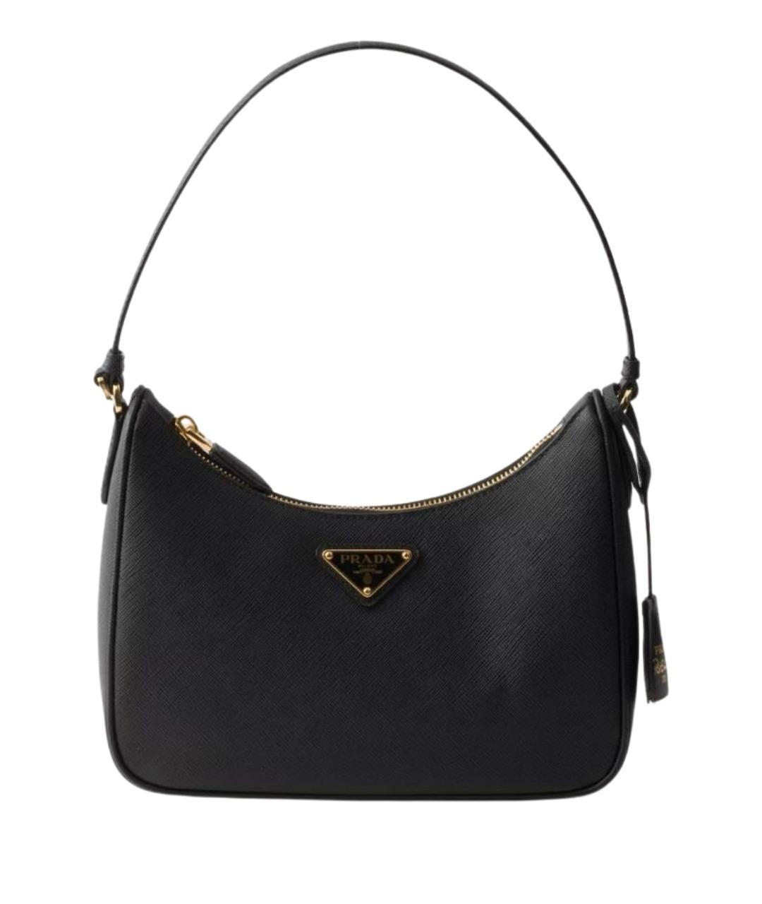PRADA Черная кожаная сумка через плечо, фото 1