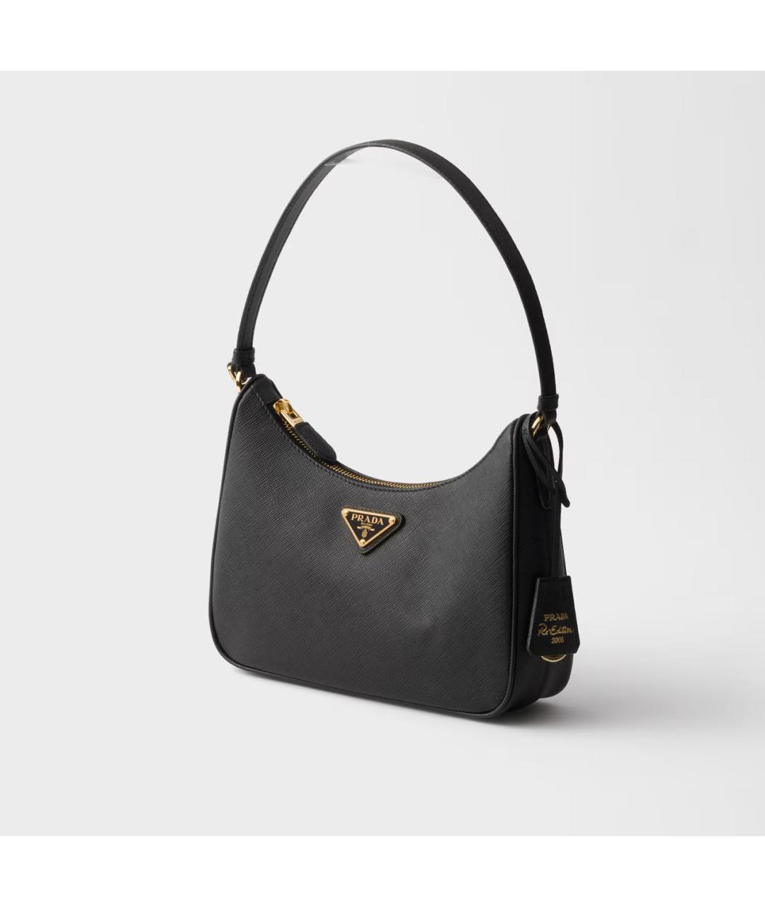 PRADA Черная кожаная сумка через плечо, фото 2
