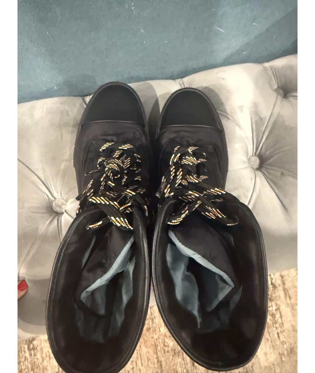 HERMES Черные синтетические ботинки, фото 3