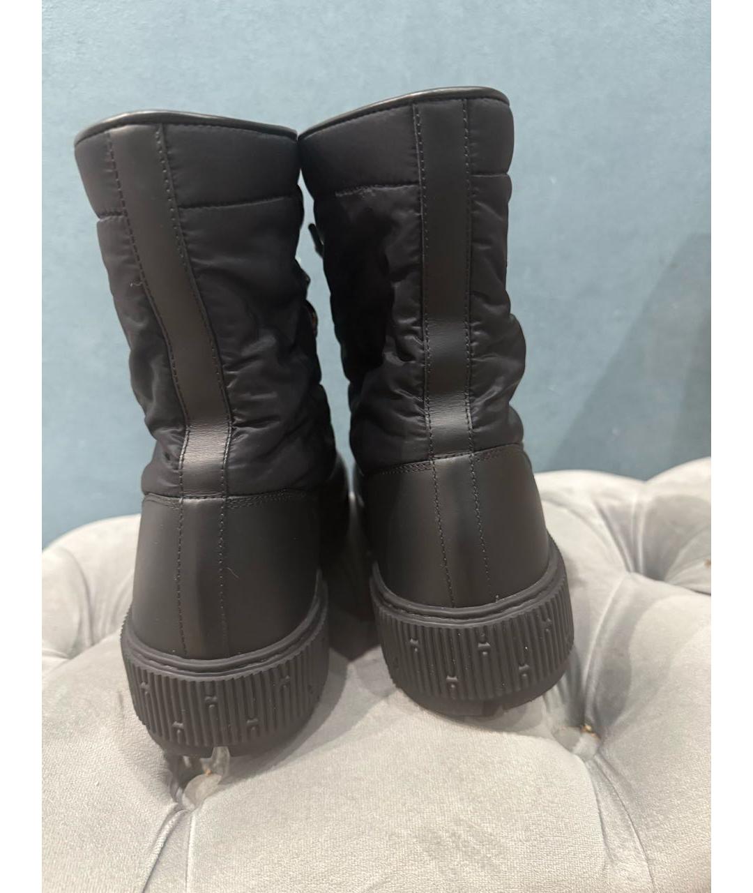 HERMES Черные синтетические ботинки, фото 4