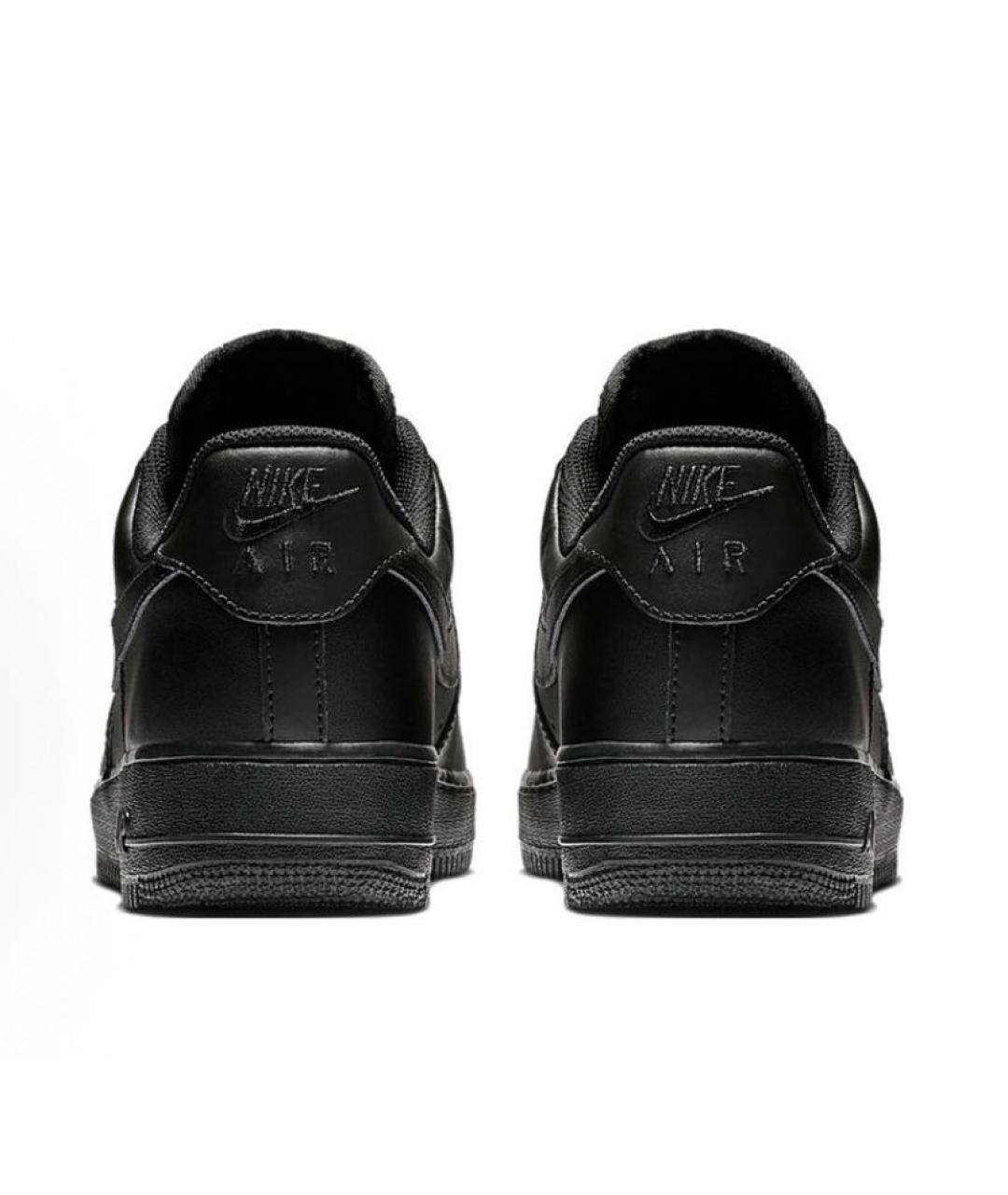 NIKE Черные кожаные низкие кроссовки / кеды, фото 4