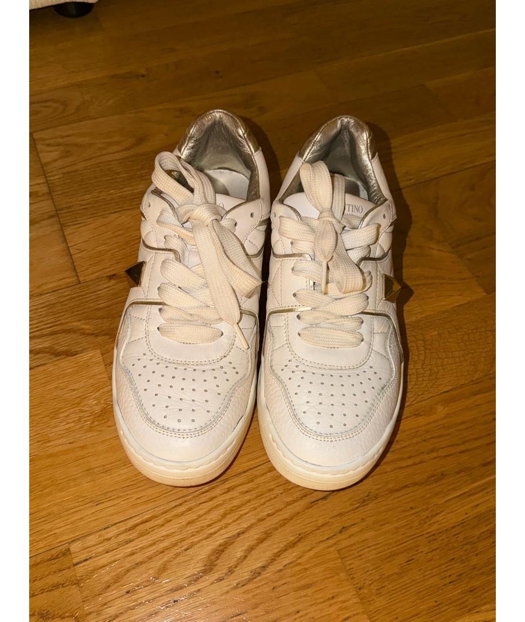 VALENTINO Белые кожаные кеды, фото 2