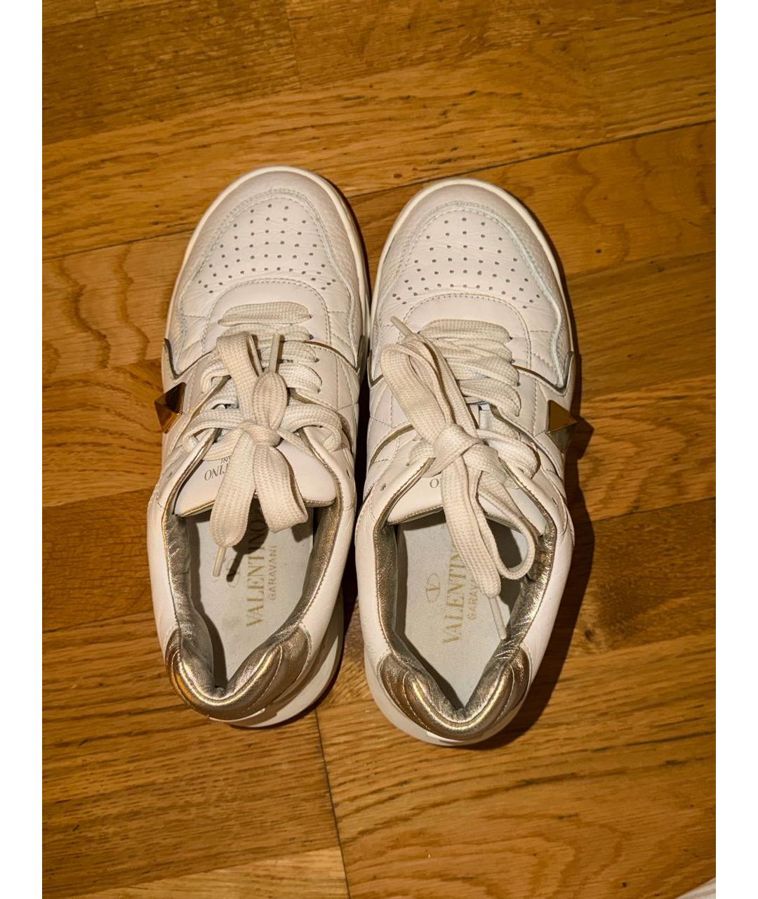 VALENTINO Белые кожаные кеды, фото 3