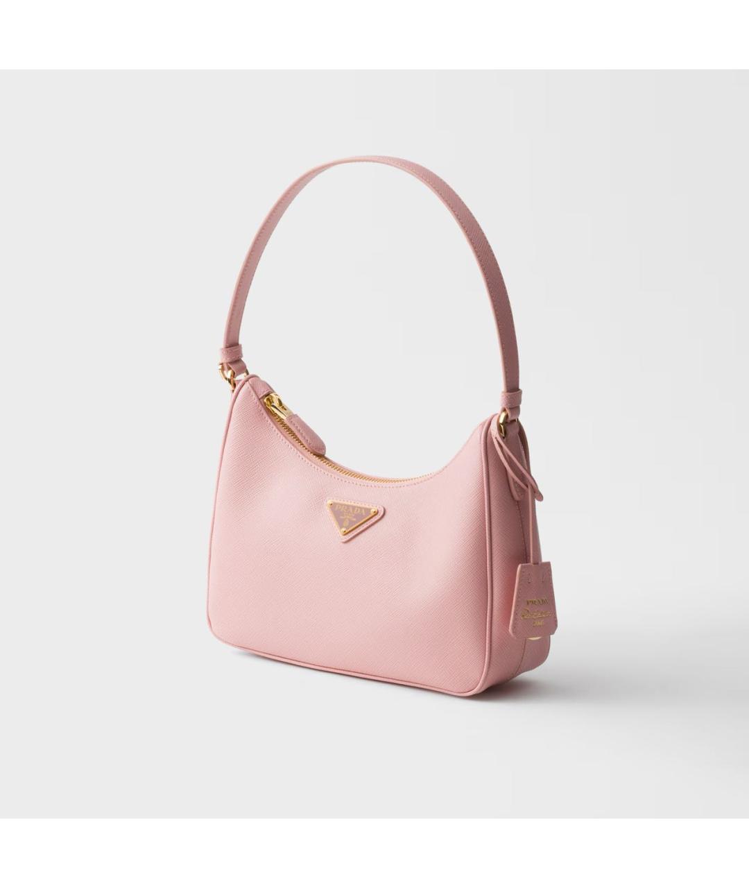 PRADA Розовая кожаная сумка через плечо, фото 2