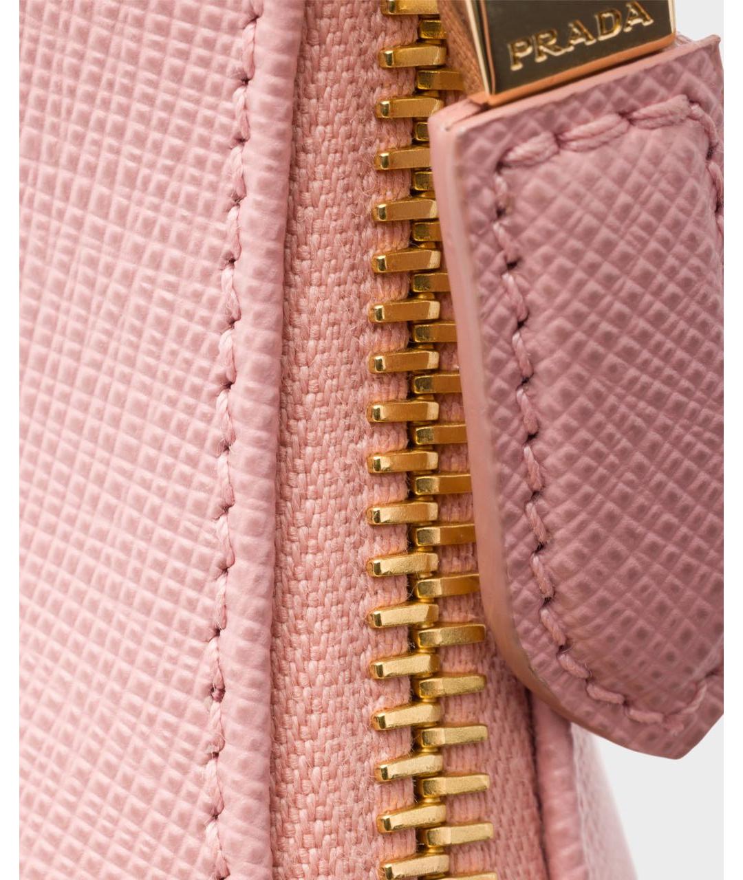 PRADA Розовая кожаная сумка через плечо, фото 5