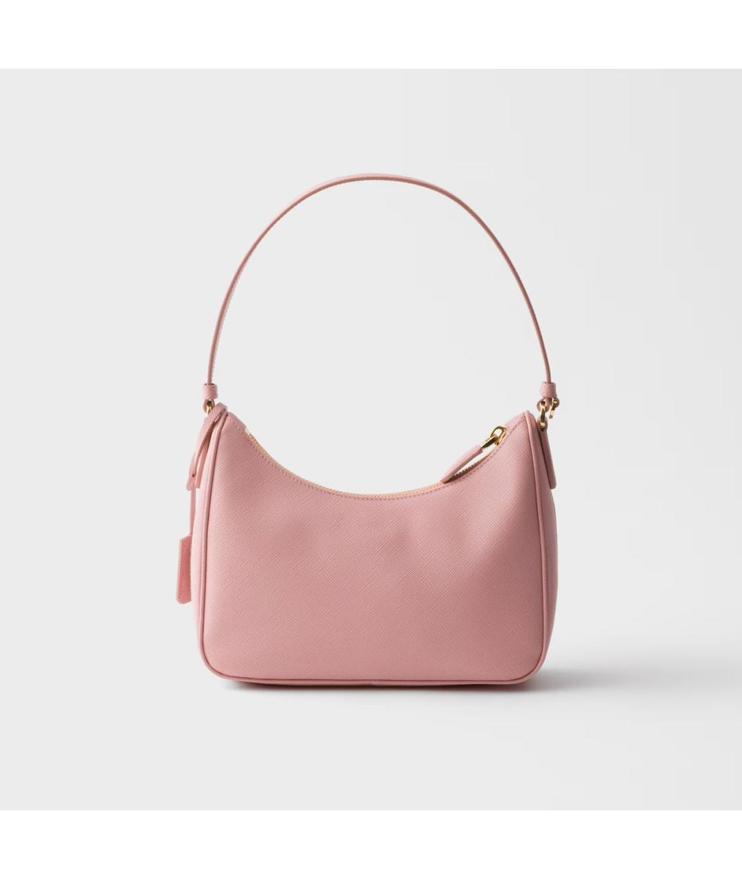 PRADA Розовая кожаная сумка через плечо, фото 3