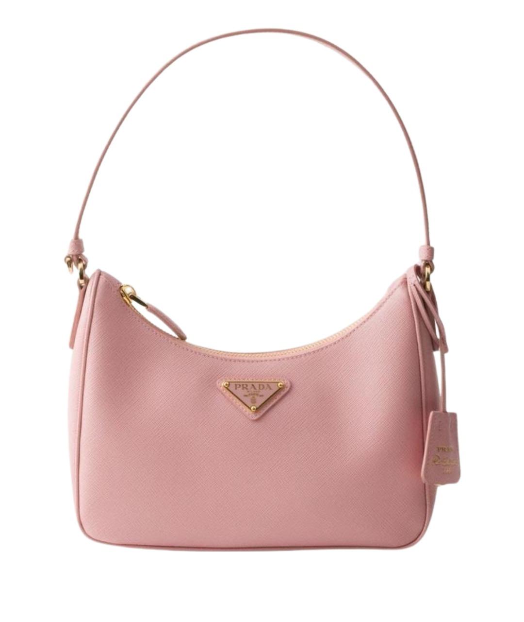 PRADA Розовая кожаная сумка через плечо, фото 1