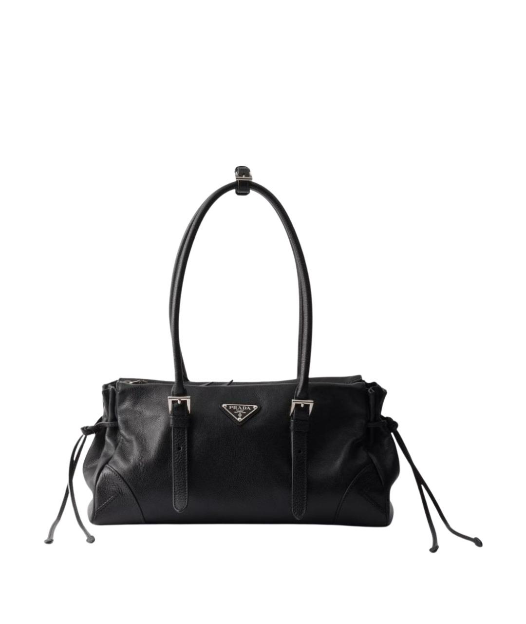 PRADA Черная кожаная сумка через плечо, фото 1