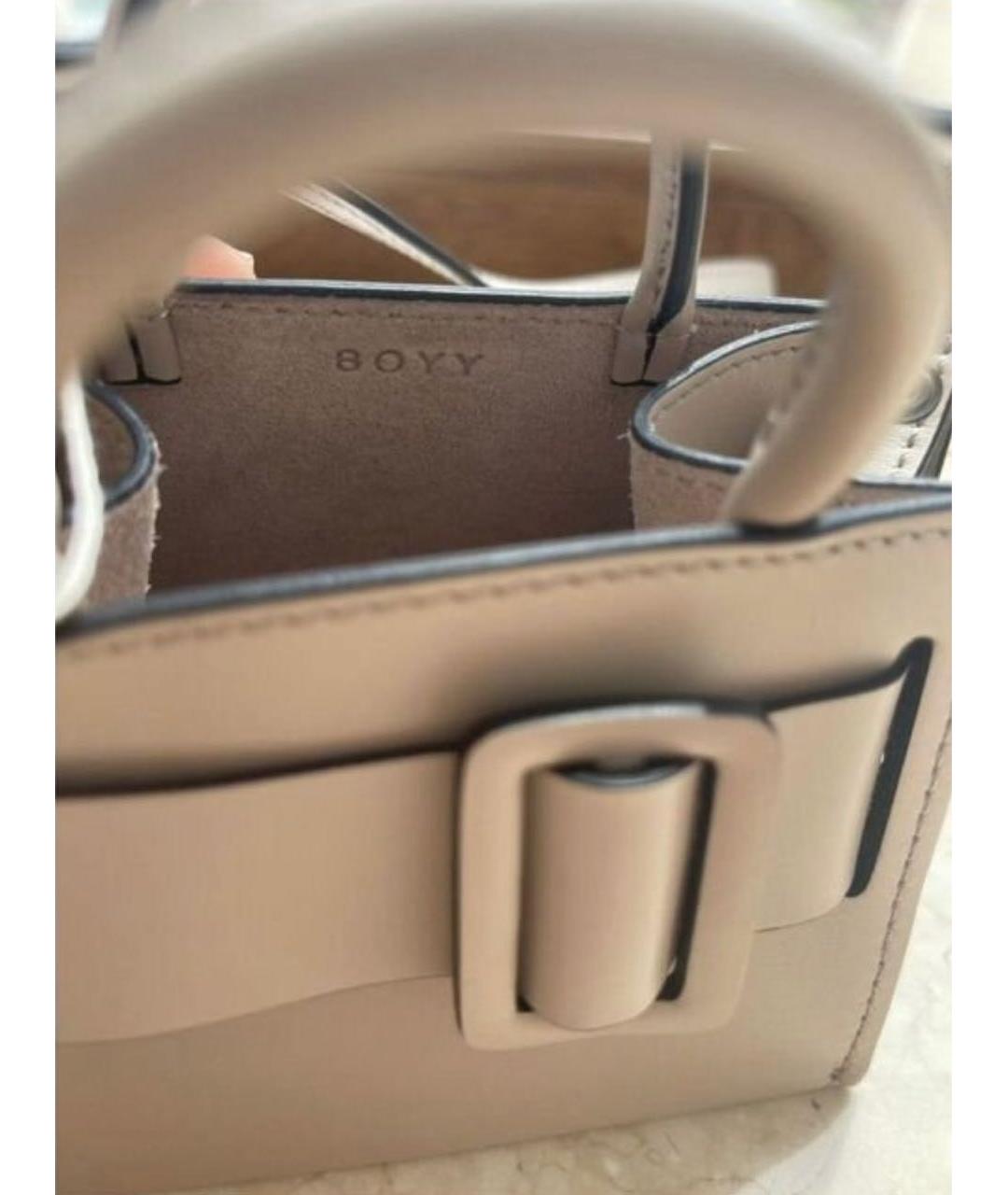 BOYY Бежевая кожаная сумка через плечо, фото 2