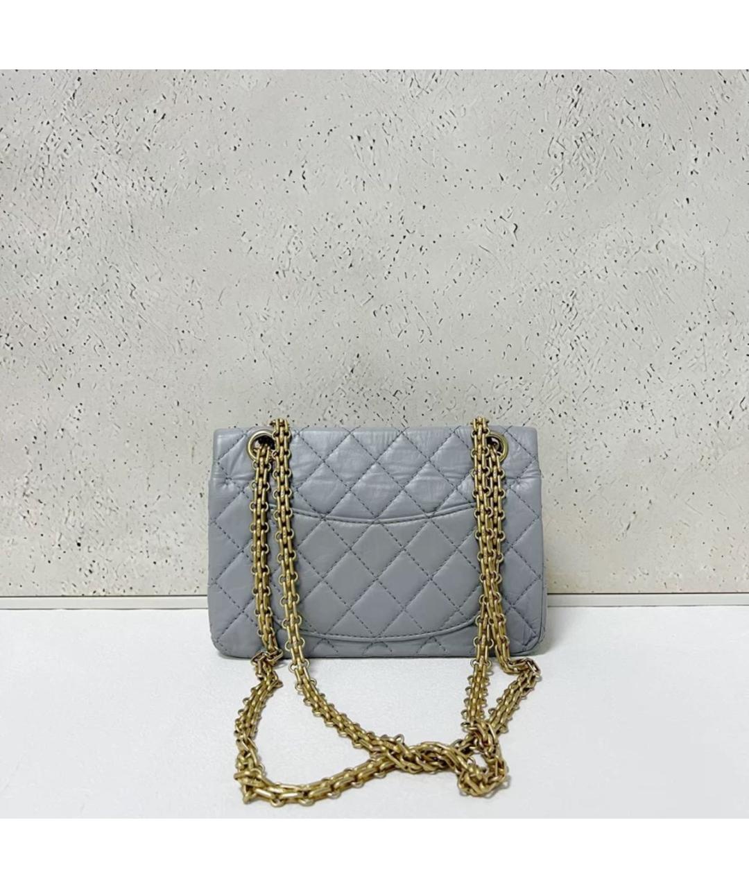 CHANEL Серая кожаная сумка через плечо, фото 2