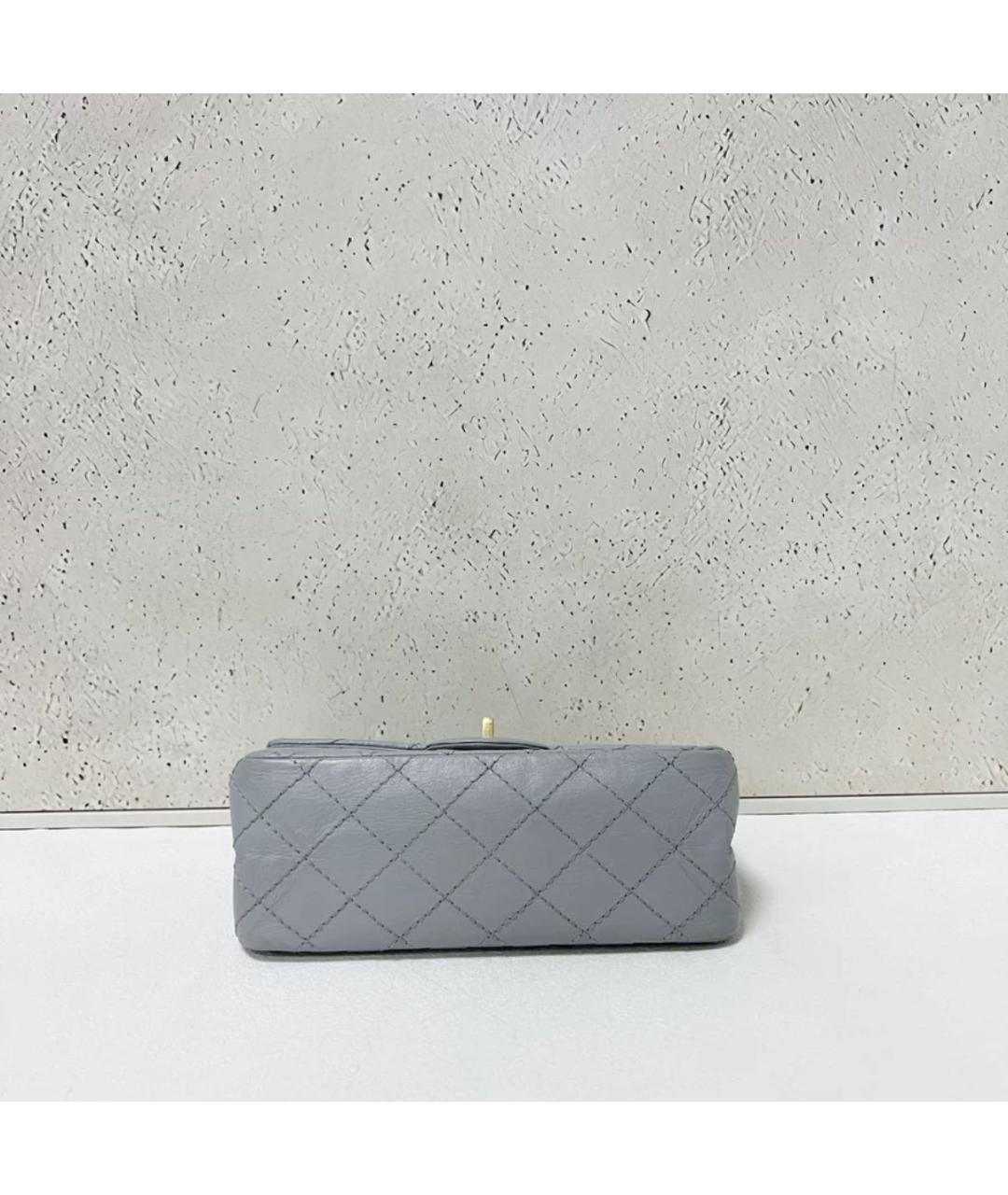 CHANEL Серая кожаная сумка через плечо, фото 5