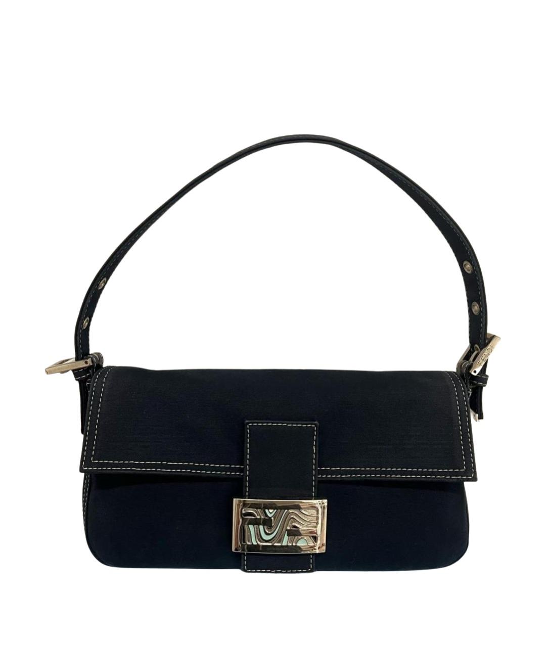 FENDI Темно-синяя деним сумка с короткими ручками, фото 10