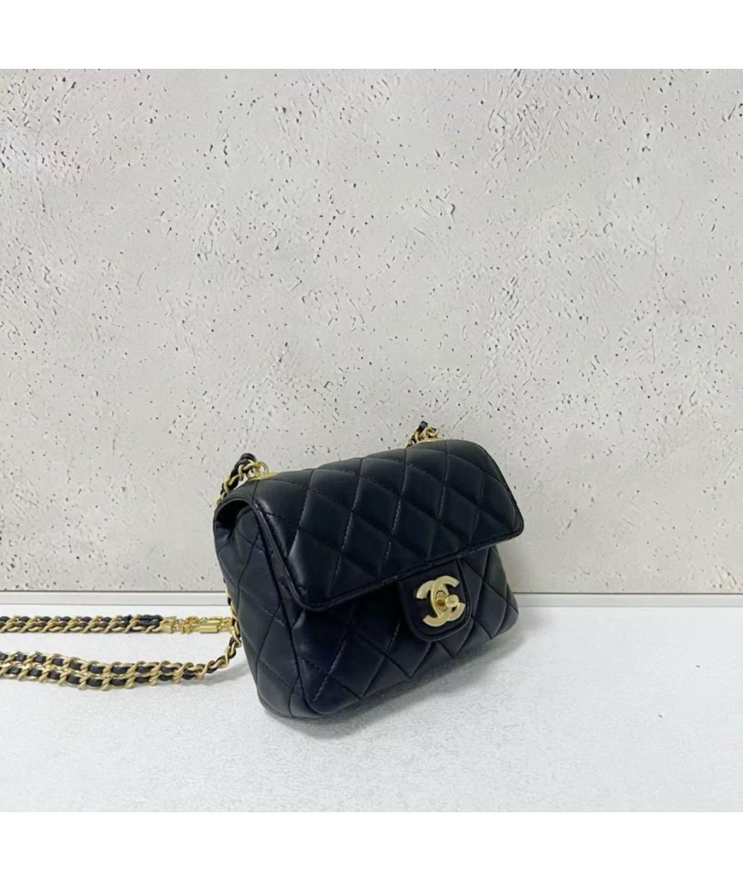 CHANEL Черная кожаная сумка через плечо, фото 4