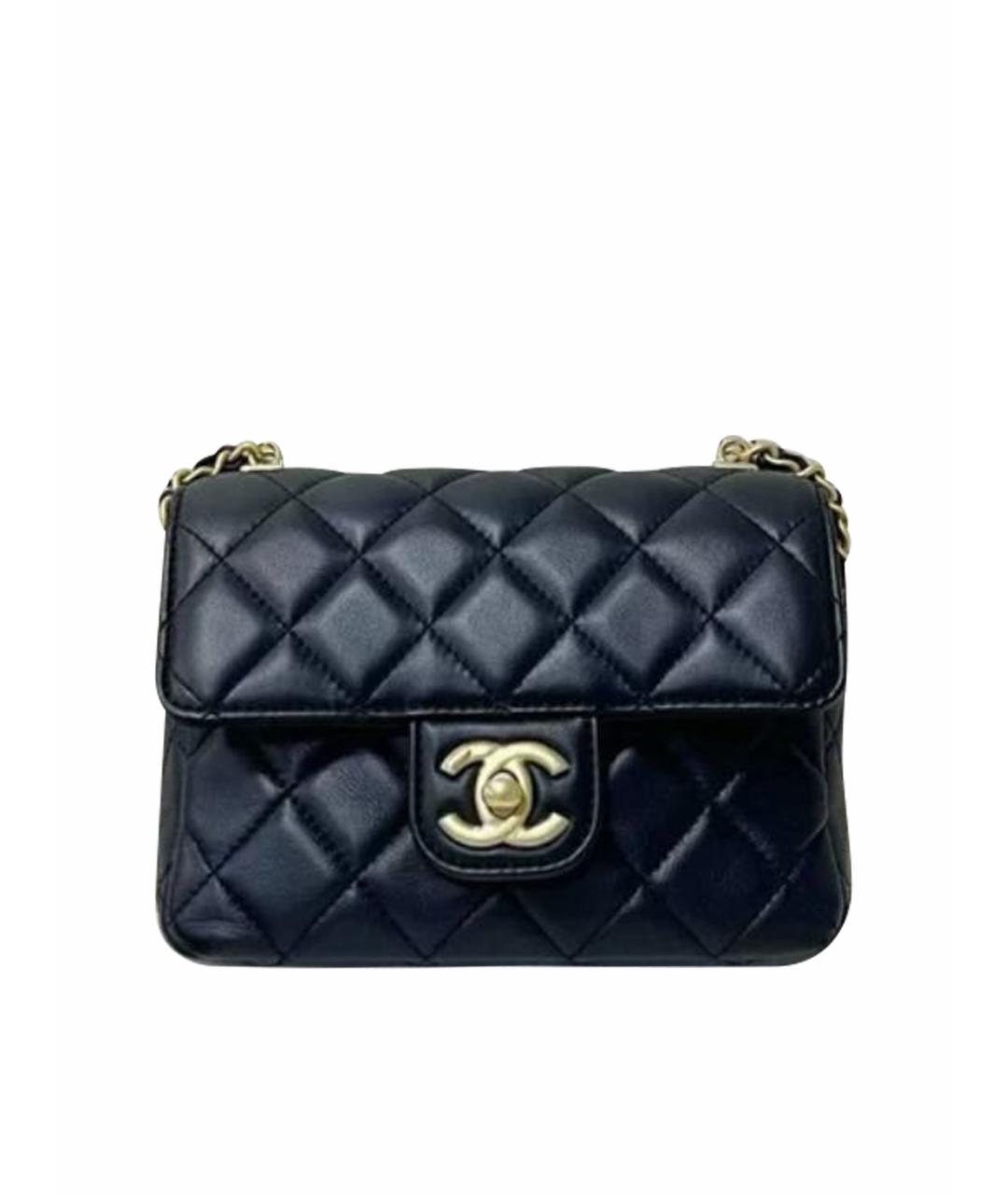 CHANEL Черная кожаная сумка через плечо, фото 1