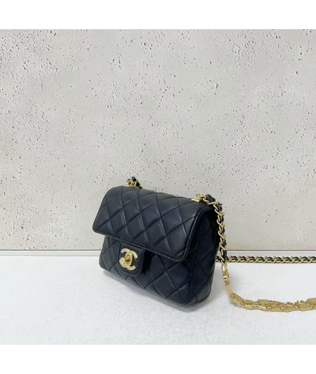 CHANEL Черная кожаная сумка через плечо, фото 3