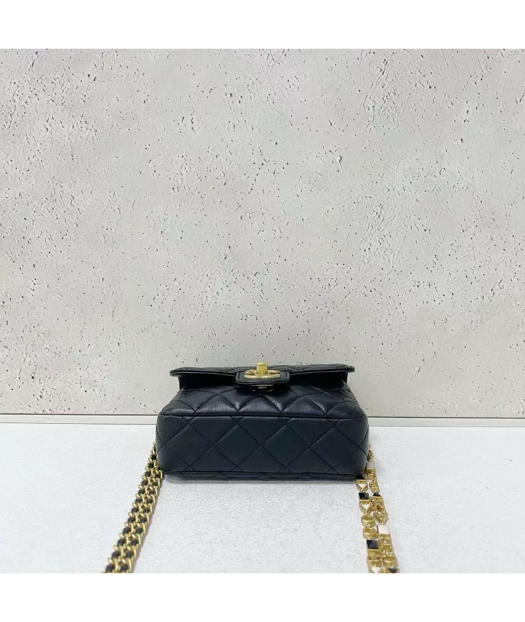 CHANEL Черная кожаная сумка через плечо, фото 5