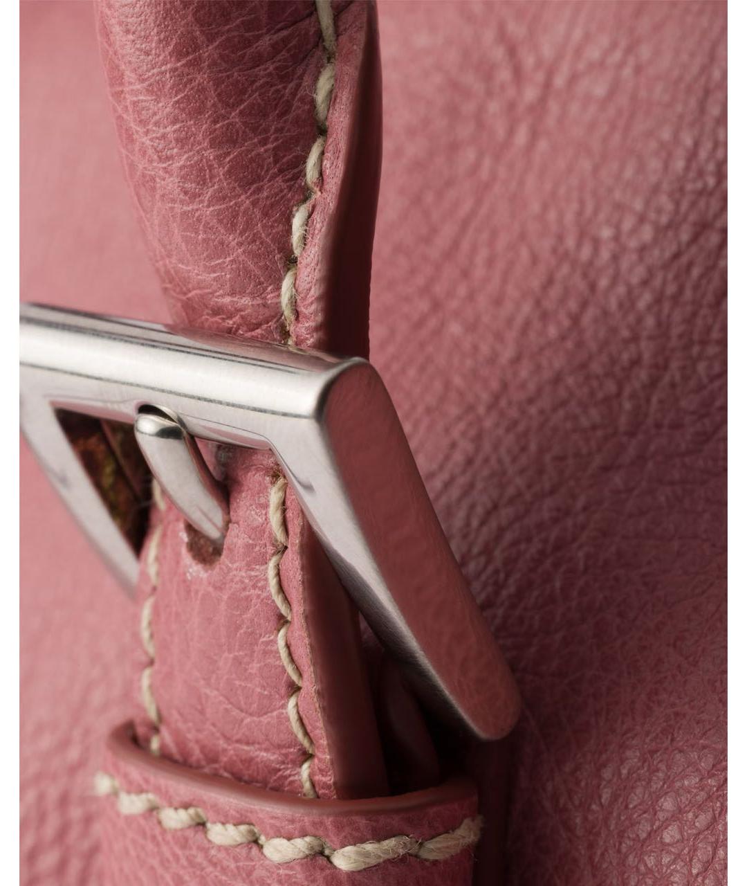 PRADA Розовая кожаная сумка тоут, фото 5