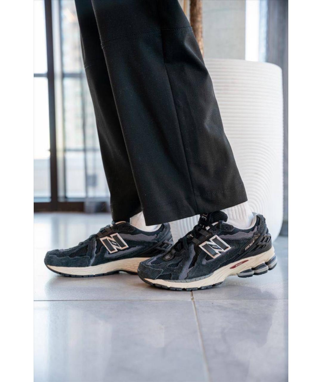 NEW BALANCE Черные замшевые низкие кроссовки / кеды, фото 3