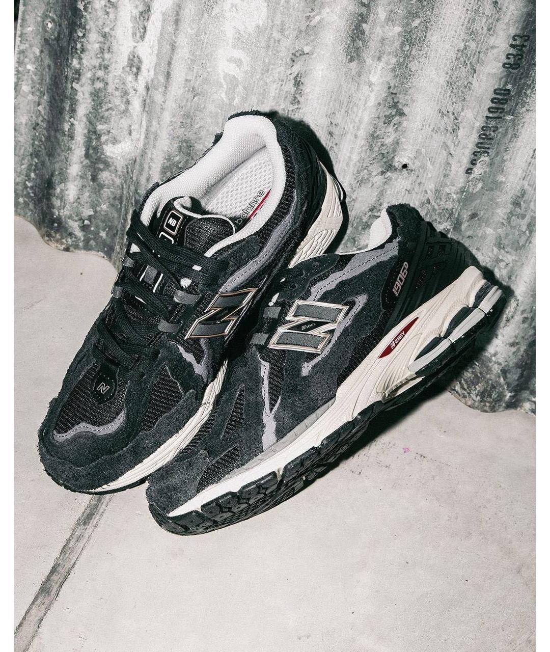 NEW BALANCE Черные замшевые низкие кроссовки / кеды, фото 2