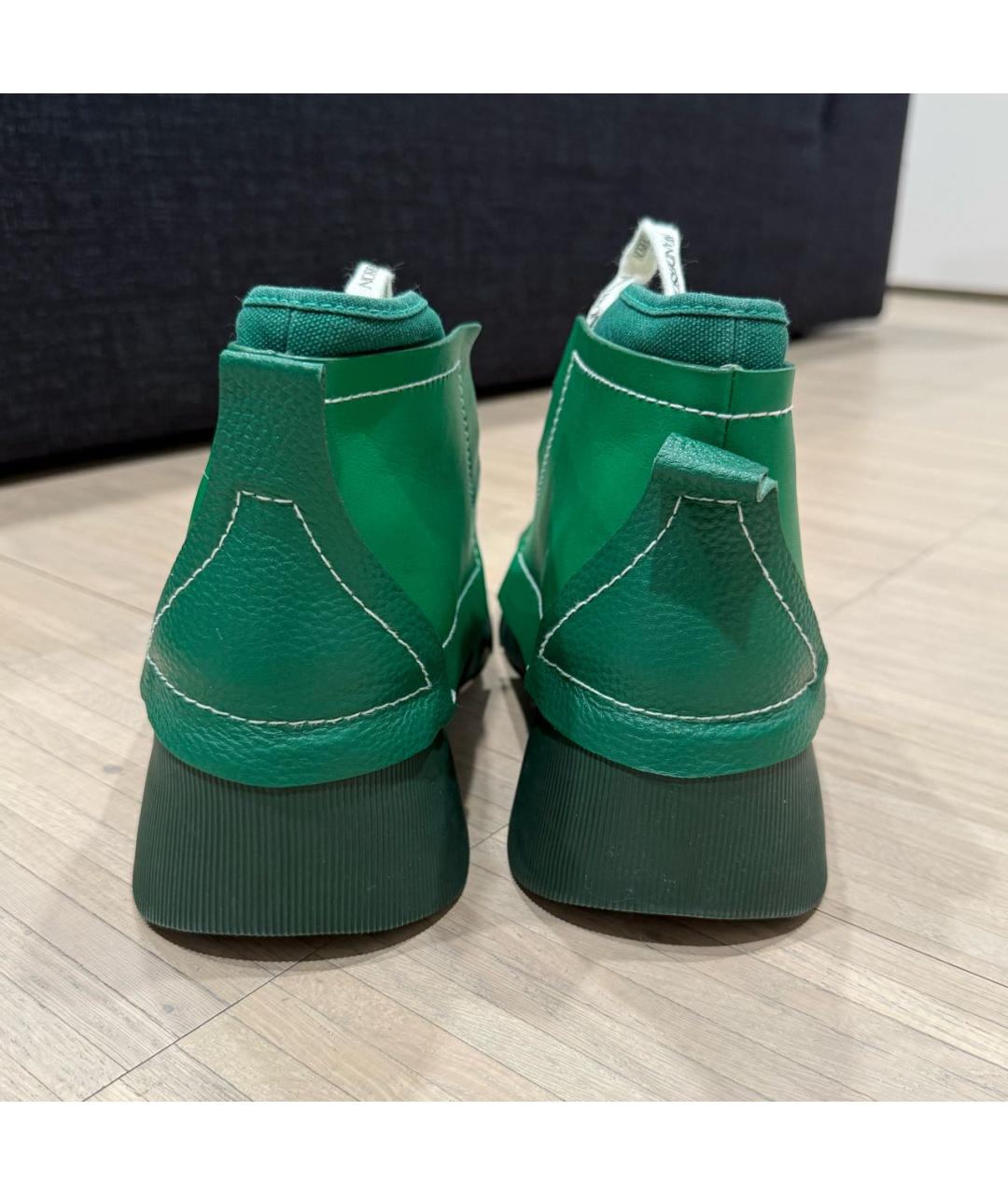 J.W.ANDERSON Зеленые кожаные высокие ботинки, фото 4