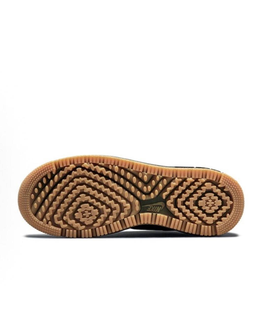 NIKE Черные кожаные низкие кроссовки / кеды, фото 5