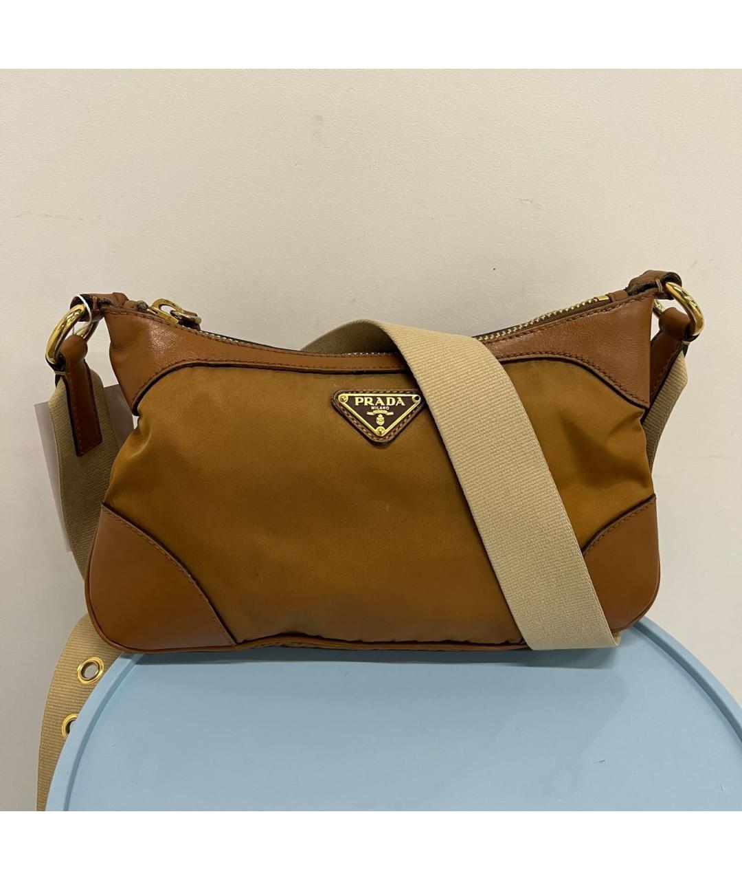 PRADA Коричневая сумка с короткими ручками, фото 9