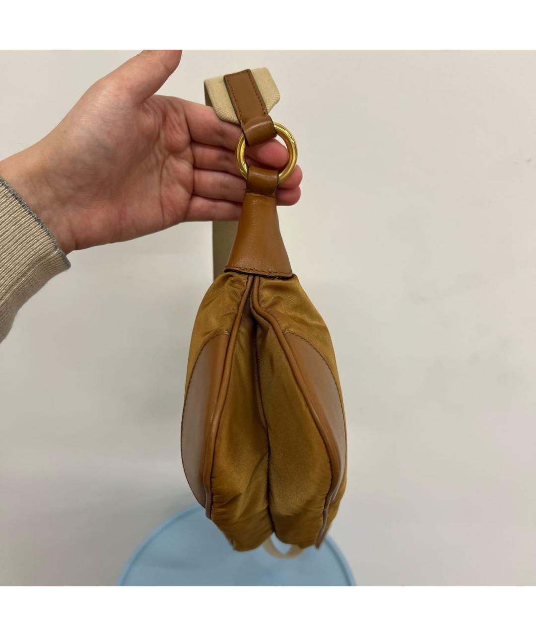 PRADA Коричневая сумка с короткими ручками, фото 3