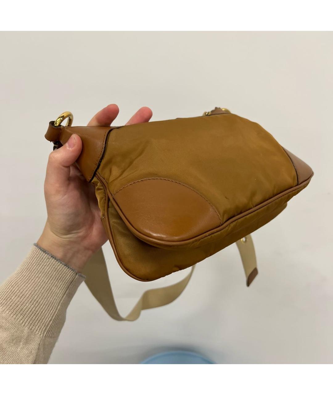 PRADA Коричневая сумка с короткими ручками, фото 7