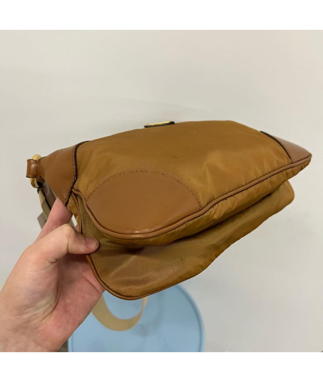 PRADA Коричневая сумка с короткими ручками, фото 5