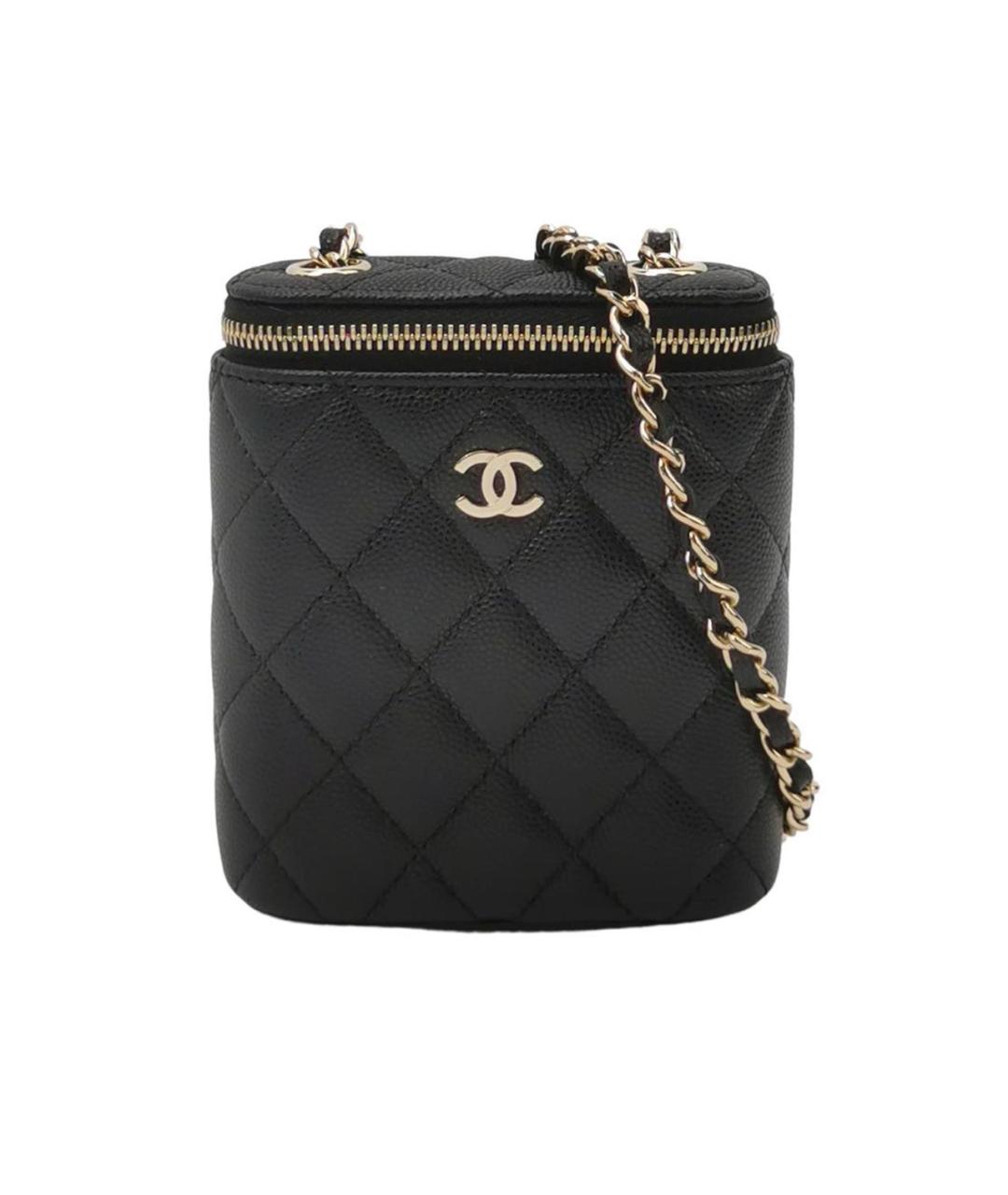 CHANEL Черная кожаная сумка через плечо, фото 7