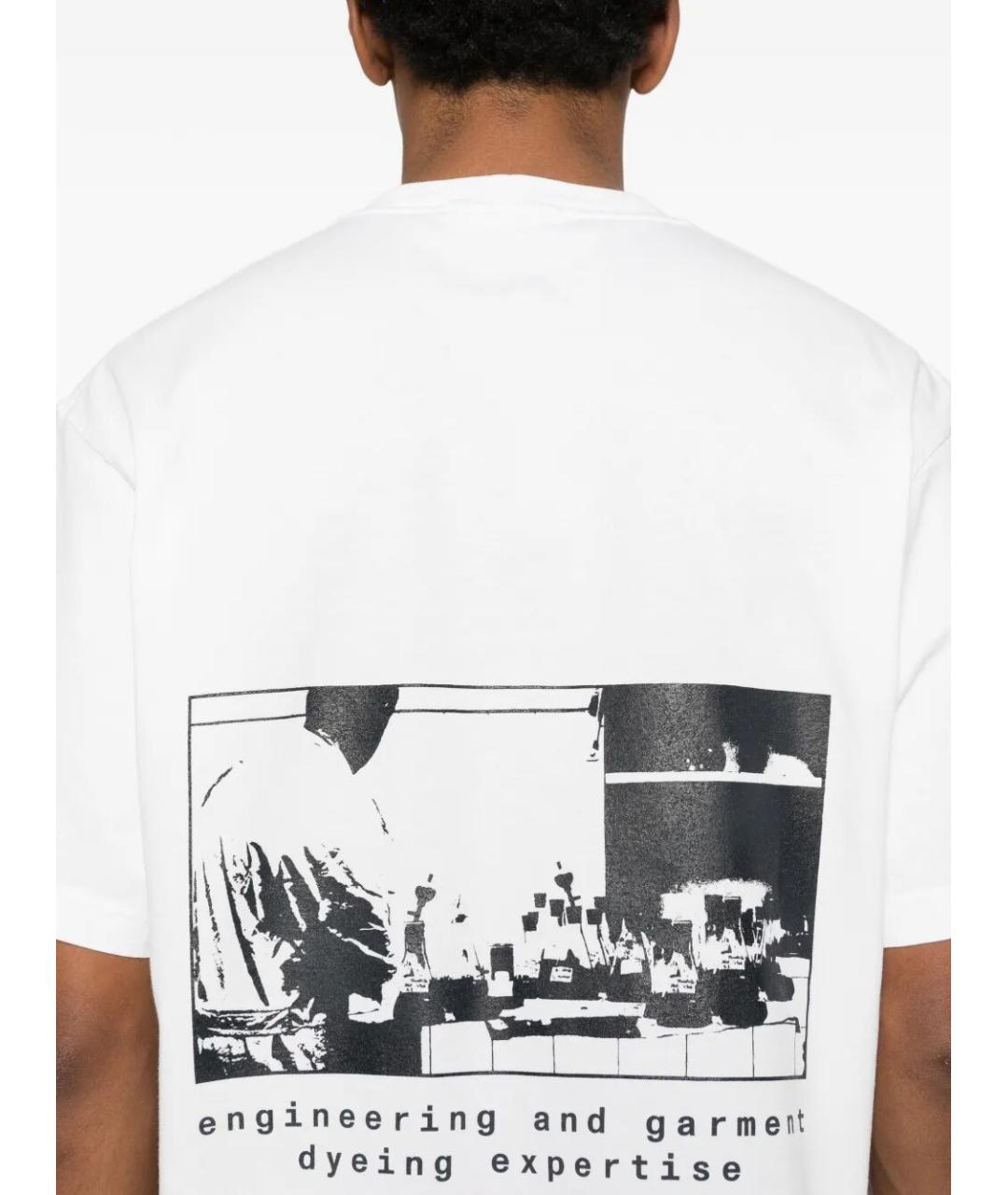 STONE ISLAND Белая хлопковая футболка, фото 4