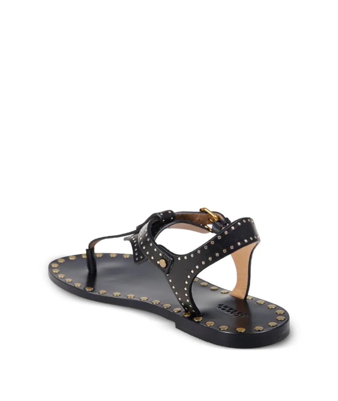 ISABEL MARANT Черные кожаные босоножки, фото 3