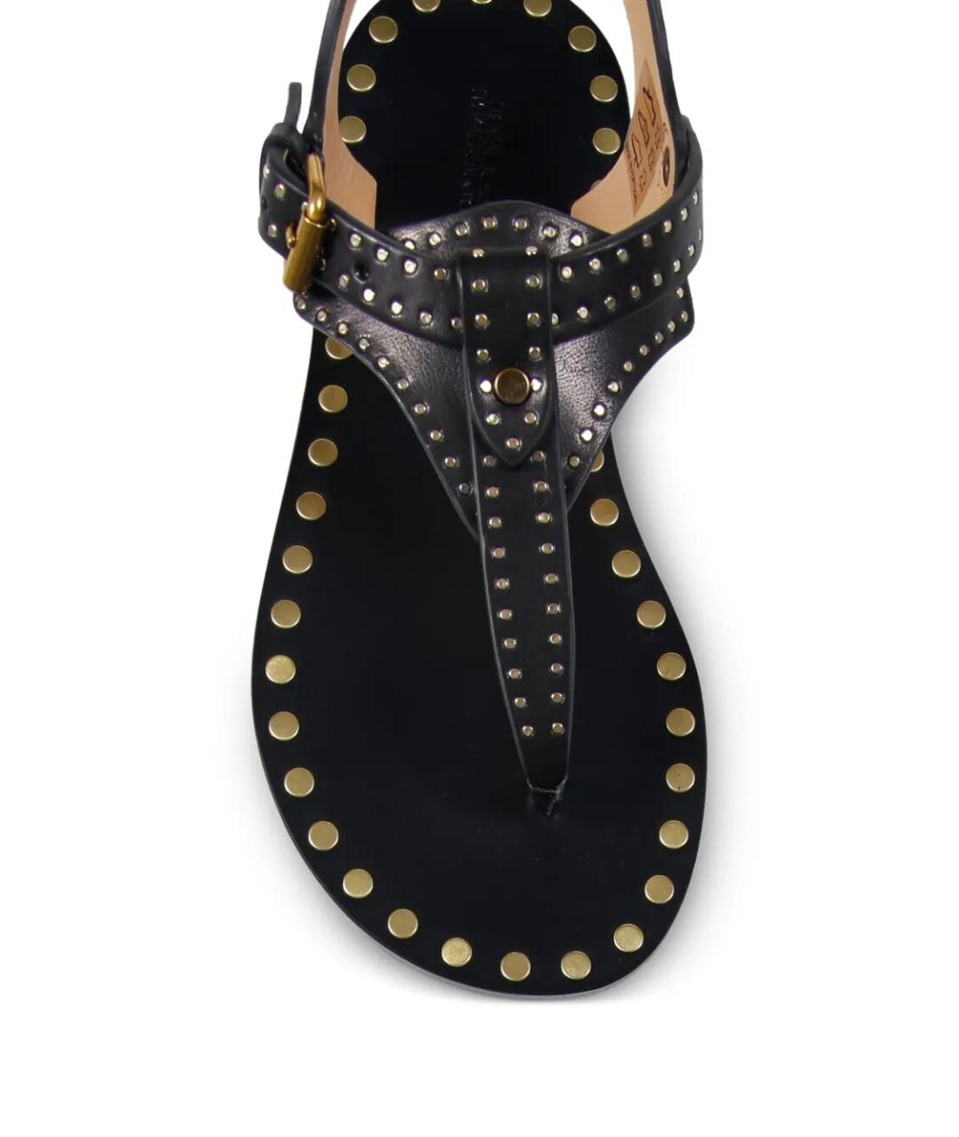 ISABEL MARANT Черные кожаные босоножки, фото 4