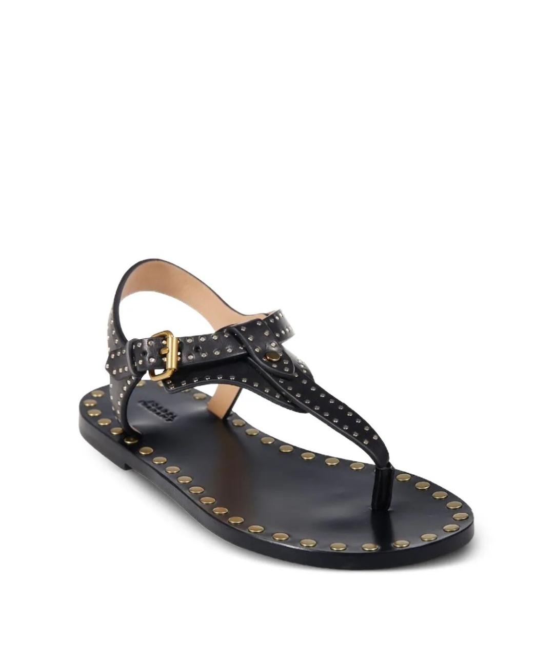 ISABEL MARANT Черные кожаные босоножки, фото 2