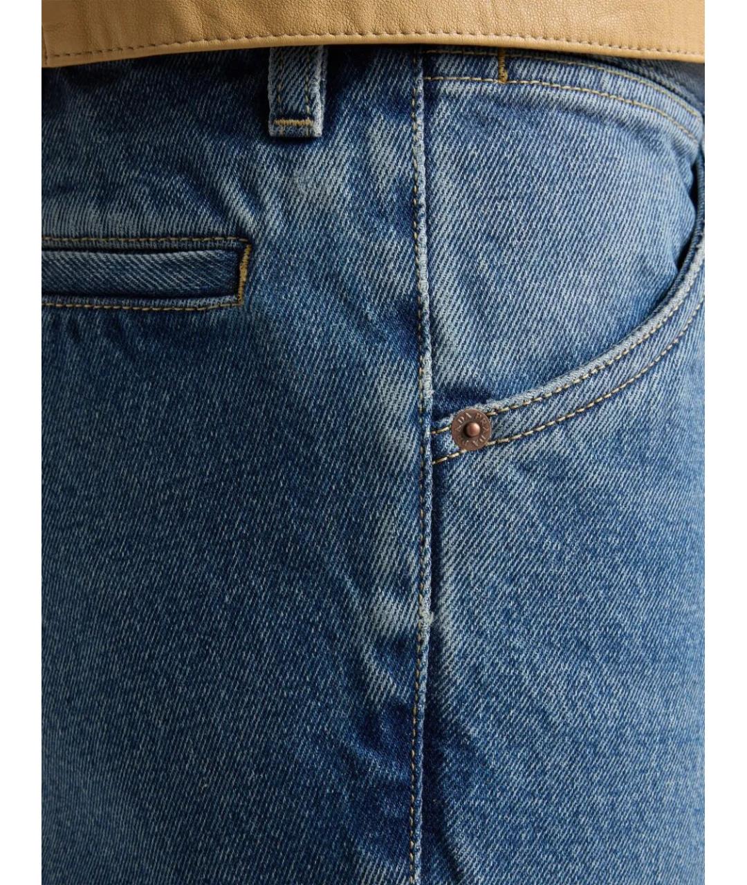 PRADA Синие хлопковые прямые джинсы, фото 6