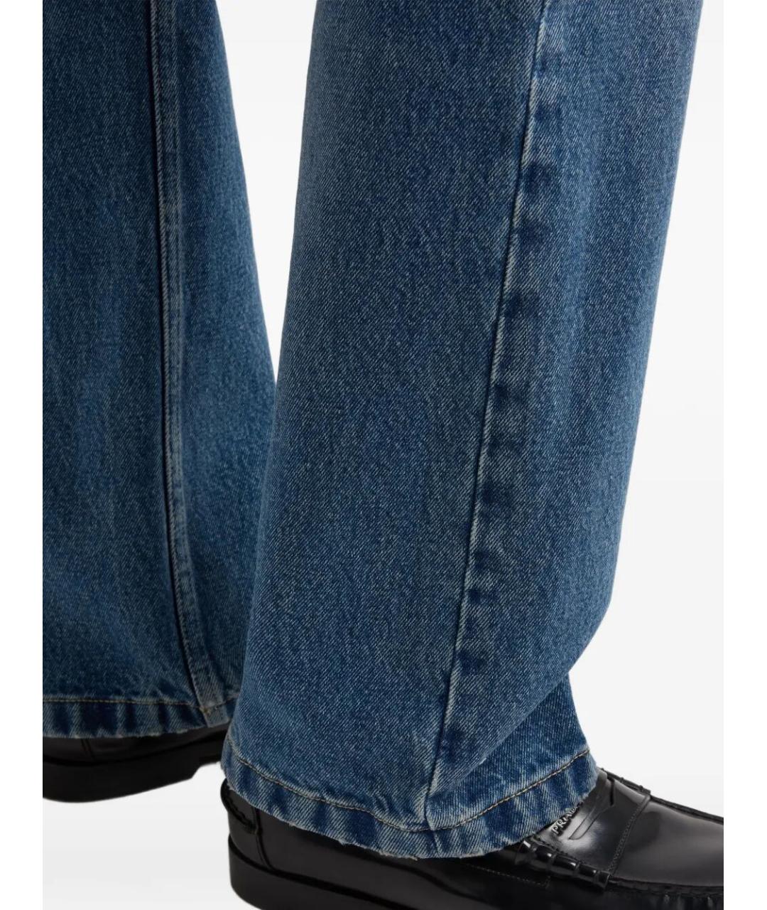 PRADA Синие хлопковые прямые джинсы, фото 4