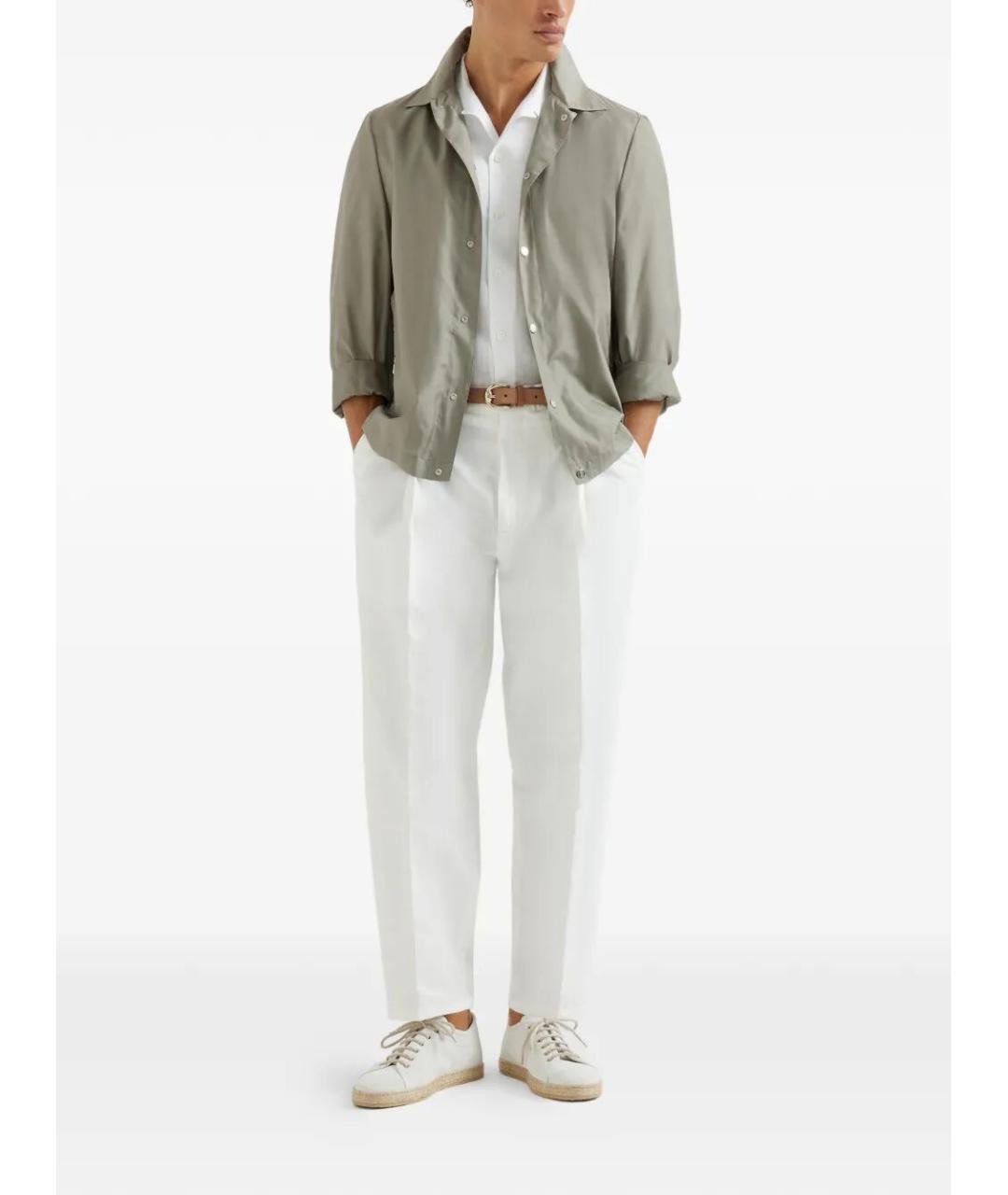 BRUNELLO CUCINELLI Хаки шелковая куртка, фото 2