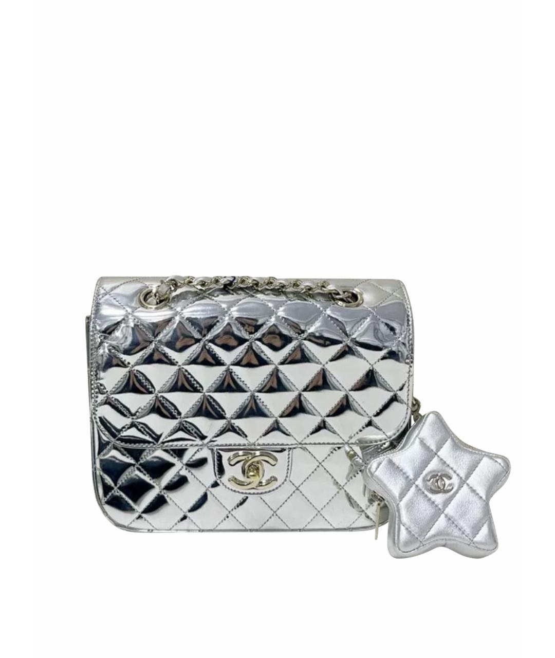 CHANEL Серебряная сумка через плечо, фото 1